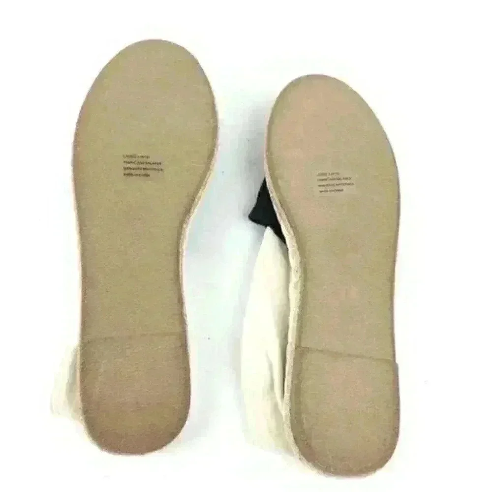 New West Loop Flats Large 9-10 Canvas Espadrilles